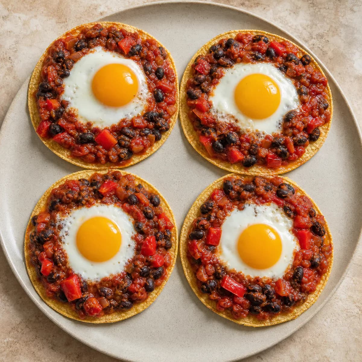Shakshuka breakfast-for-dinner tostadas